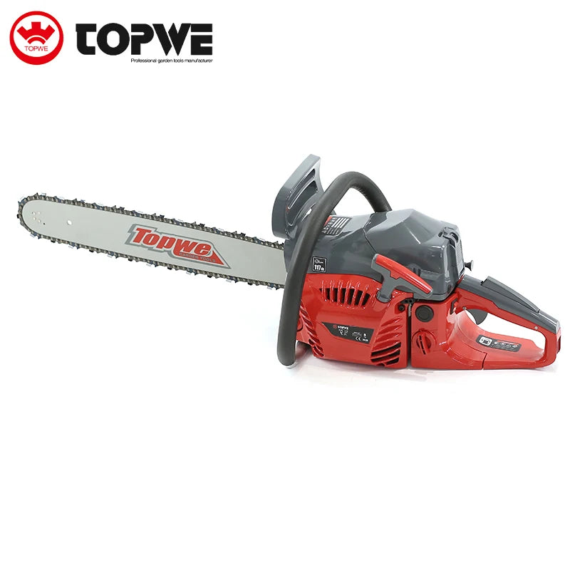 TOPWE Factory Supply Petrol Chain Saw Wood Cutting Machine Professional Gasoline Chainsaw
