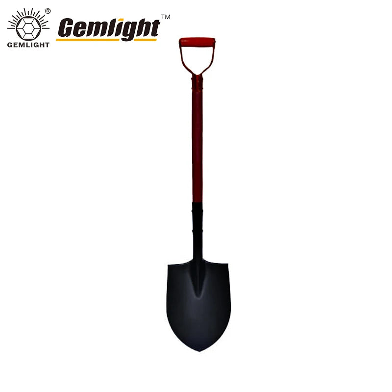 Customized Colour Fiberglass D Handle Garden Tools Shovel Carbon Steel Head Round Point Shovel for Gardening