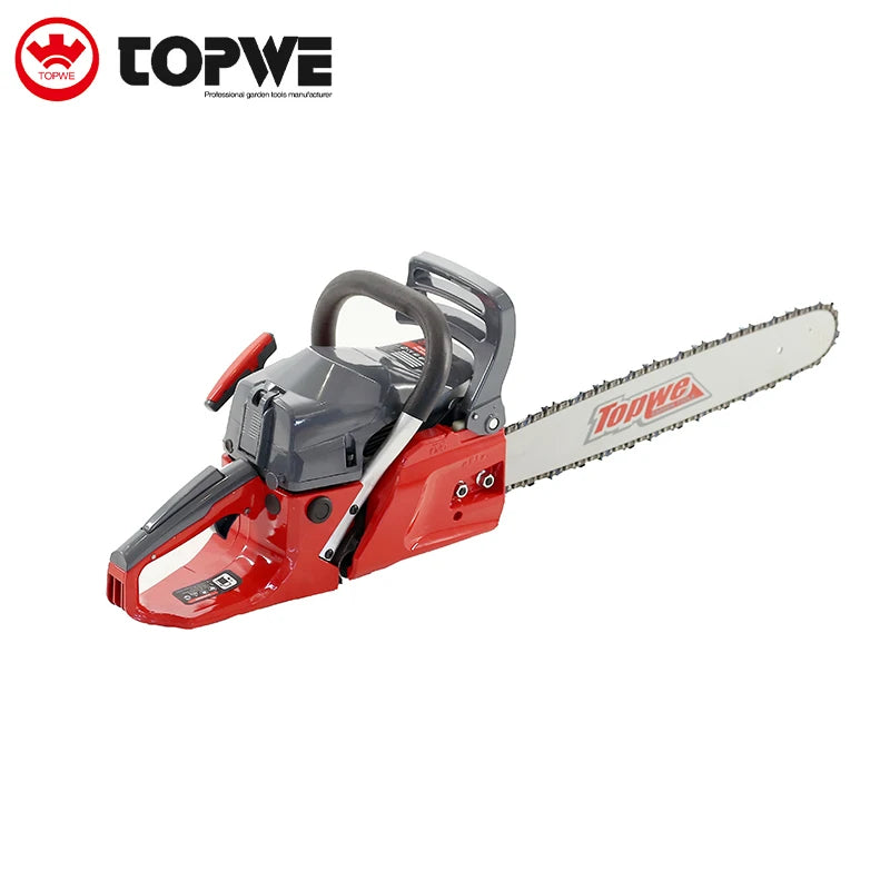 TOPWE Factory Supply Petrol Chain Saw Wood Cutting Machine Professional Gasoline Chainsaw