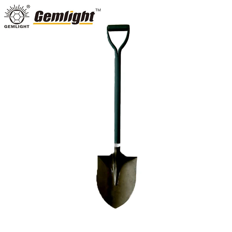 Customized Colour Fiberglass D Handle Garden Tools Shovel Carbon Steel Head Round Point Shovel for Gardening